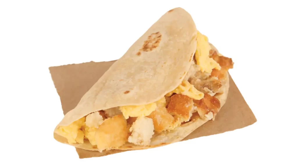 Potato and egg taco