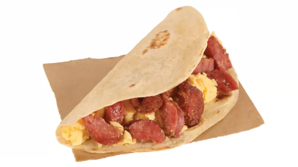 Sausage and egg taco